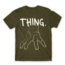 Khaki Wednesday férfi rövid ujjú póló - Thing lineart