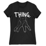 Kép 9/22 - Fekete Wednesday női rövid ujjú póló - Thing lineart