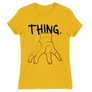 Kép 14/22 - Sárga Wednesday női rövid ujjú póló - Thing lineart