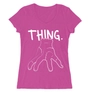 Kép 5/8 - Pink Wednesday női V-nyakú póló - Thing lineart