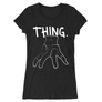 Kép 3/3 - Fekete Wednesday női hosszított póló - Thing lineart
