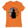 Kép 11/22 - Narancs Wednesday női rövid ujjú póló - Window silhouette