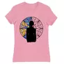 Kép 19/22 - Világos rózsaszín Wednesday női rövid ujjú póló - Window silhouette