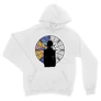 Fehér Wednesday unisex kapucnis pulóver - Window silhouette