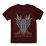 Bordó Sárkányok háza férfi póló - Dragon Head