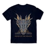 Sötétkék Sárkányok háza férfi póló - Dragon Head
