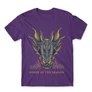 Sötétlila Sárkányok háza férfi póló - Dragon Head