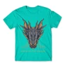 Türkiz Sárkányok háza férfi póló - Dragon Head