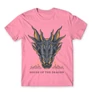 Világos rózsaszín Sárkányok háza férfi póló - Dragon Head