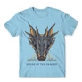 Világoskék Sárkányok háza férfi póló - Dragon Head
