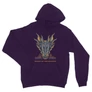 Sötétlila Sárkányok háza unisex kapucnis pulóver - Dragon Head