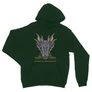 Sötétzöld Sárkányok háza unisex kapucnis pulóver - Dragon Head