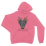 Világos rózsaszín Sárkányok háza unisex kapucnis pulóver - Dragon Head