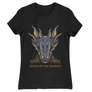 Fekete Sárkányok háza női póló - Dragon Head