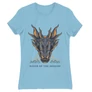 Világoskék Sárkányok háza női póló - Dragon Head