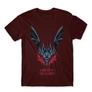 Bordó Sárkányok háza férfi póló - Dragon Logo