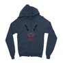 Sötétkék Sárkányok háza zipzáros pulóver - Dragon Logo