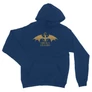 Királykék Sárkányok háza unisex kapucnis pulóver - Gold Dragon