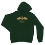 Sötétzöld Sárkányok háza unisex kapucnis pulóver - Gold Dragon