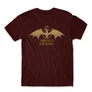 Bordó Sárkányok háza férfi póló - Gold Dragon
