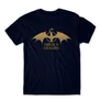 Sötétkék Sárkányok háza férfi póló - Gold Dragon