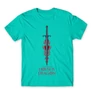 Türkiz Sárkányok háza férfi póló - House of the Dragon Sword