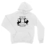 Fehér Sárkányok háza unisex kapucnis pulóver - Iron Throne Monochrome