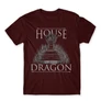 Bordó Sárkányok háza férfi póló - Iron Throne