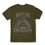 Khaki Sárkányok háza férfi póló - Iron Throne