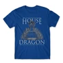 Királykék Sárkányok háza férfi póló - Iron Throne