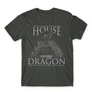 Sötétszürke Sárkányok háza férfi póló - Iron Throne