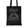 Fekete Sárkányok háza vászontáska - Iron Throne