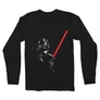 Fekete Star Wars férfi hosszú ujjú póló - Darth Vader loose