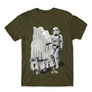 Khaki Star Wars férfi rövid ujjú póló - Rohamosztagos és a lépegető