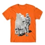 Narancs Star Wars férfi rövid ujjú póló - Rohamosztagos és a lépegető