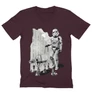 Bordó Star Wars férfi V-nyakú póló - Rohamosztagos és a lépegető