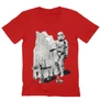 Piros Star Wars férfi V-nyakú póló - Rohamosztagos és a lépegető