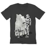 Sötétszürke Star Wars férfi V-nyakú póló - Rohamosztagos és a lépegető