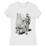 Fehér Star Wars női rövid ujjú póló - Rohamosztagos és a lépegető