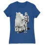 Királykék Star Wars női rövid ujjú póló - Rohamosztagos és a lépegető