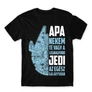 Fekete Apa a legnagyobb Jedi férfi rövid ujjú póló
