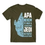 Khaki Apa a legnagyobb Jedi férfi rövid ujjú póló