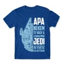 Királykék Apa a legnagyobb Jedi férfi rövid ujjú póló