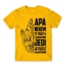 Sárga Apa a legnagyobb Jedi férfi rövid ujjú póló