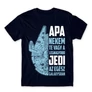 Sötétkék Apa a legnagyobb Jedi férfi rövid ujjú póló