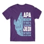 Sötétlila Apa a legnagyobb Jedi férfi rövid ujjú póló