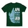 Sötétzöld Apa a legnagyobb Jedi férfi rövid ujjú póló
