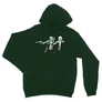 Sötétzöld Star Wars unisex kapucnis pulóver - Boba és Vader