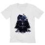 Fehér Star Wars férfi V-nyakú póló - Darth Vader és a Halálcsillag