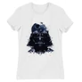 Fehér Star Wars női rövid ujjú póló - Darth Vader és a Halálcsillag